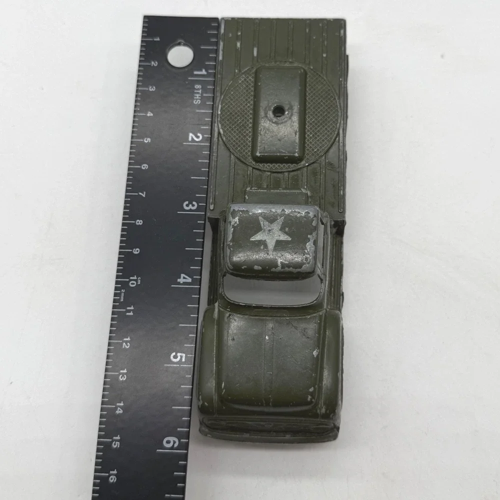 Vtg Tootsietoy Military 1954 Ford Flatbed Truck Diecast Olive Green Chicago USA
